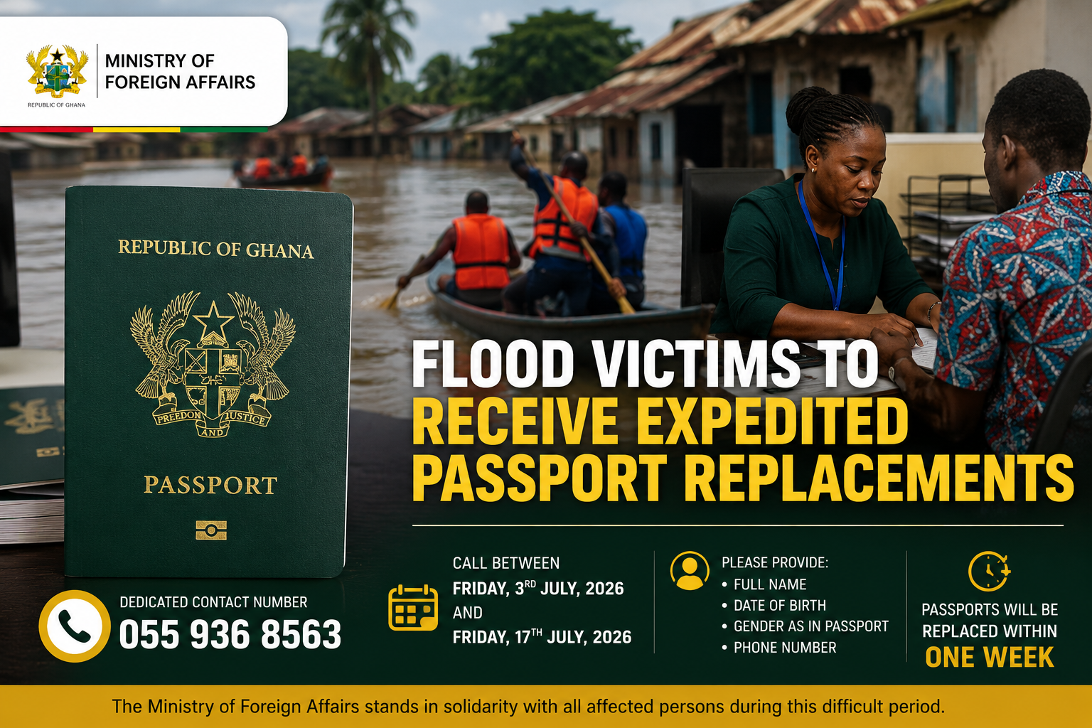 Foreign Affairs Ministry to Replace Passports Lost or Damaged in Recent Floods
